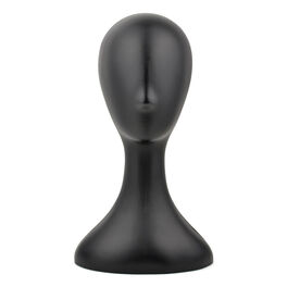 TÊTE EN PLASTIQUE POUR PERRUQUES, NOIRE