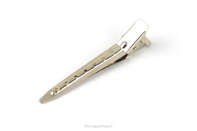 PINCE MÉTALLIQUE LISSE ET PLATE DE COIFFEUR