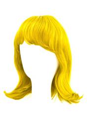 PERRUQUE JAUNE SYNTHÉTIQUE